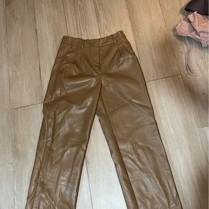 Aritzia size 10 vegan leather effortless pant worn once